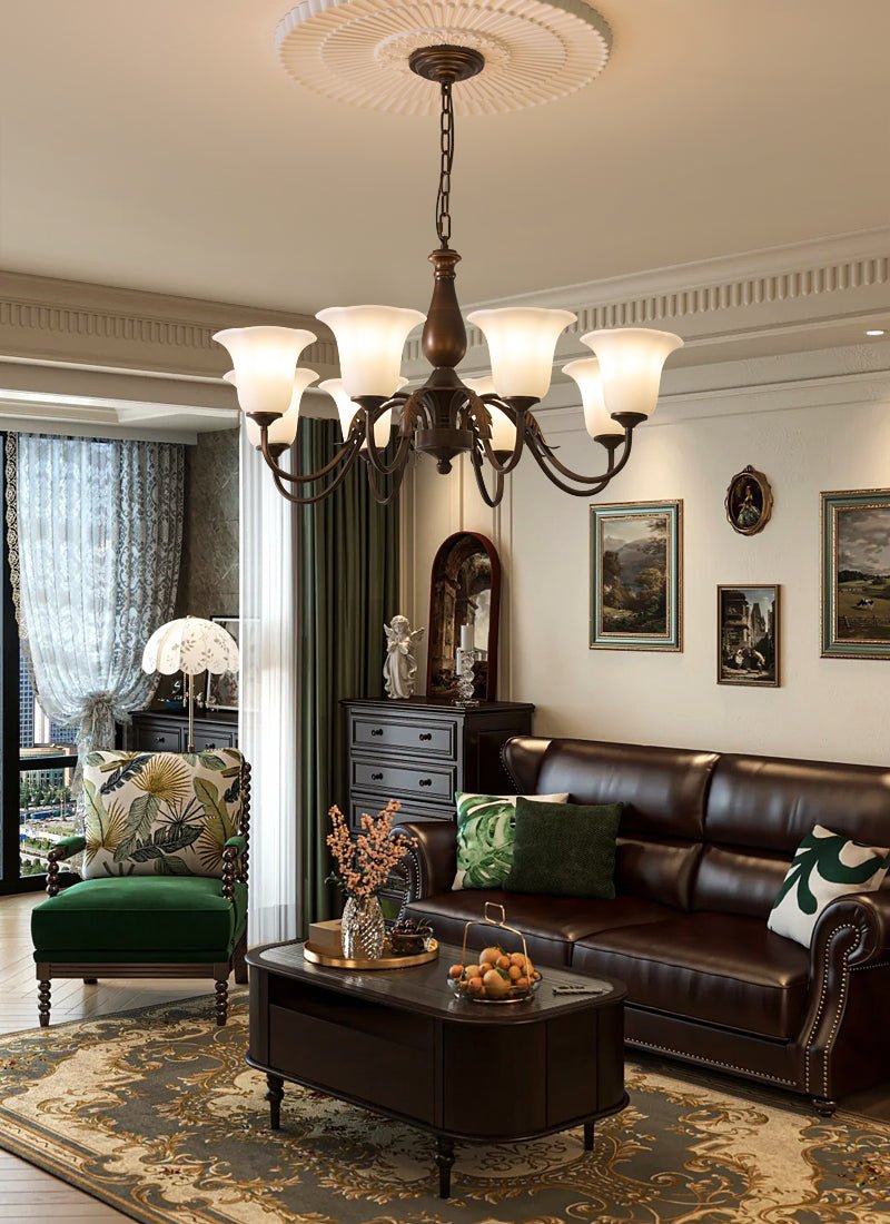 Uveleth Traditioneller Eleganter Glaskronleuchter-Letslighting