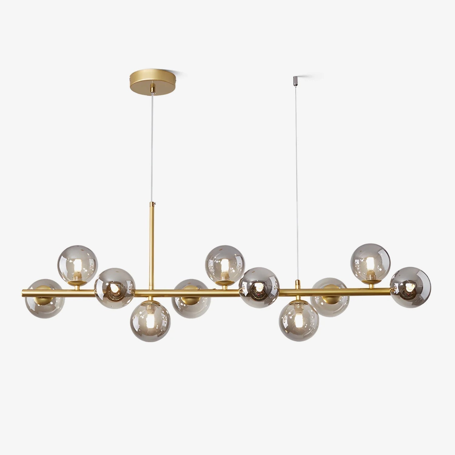Lustra Kronleuchter Glas Kugel Gold 12-Licht-Letslighting
