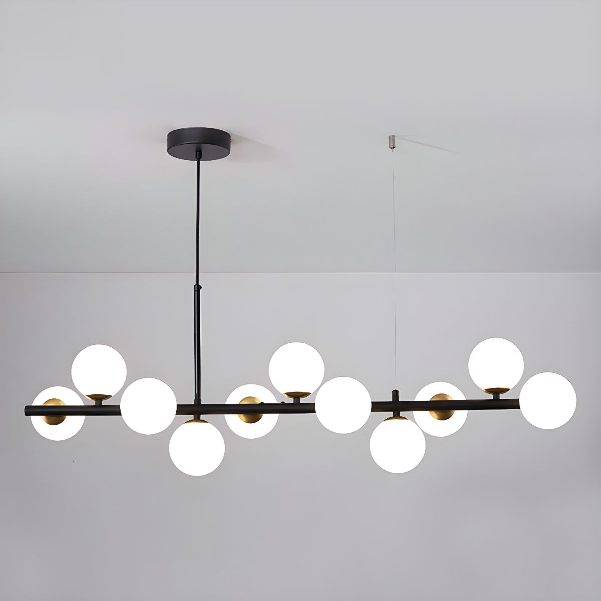 Lustra Kronleuchter Glas Kugel Gold 12-Licht-Letslighting