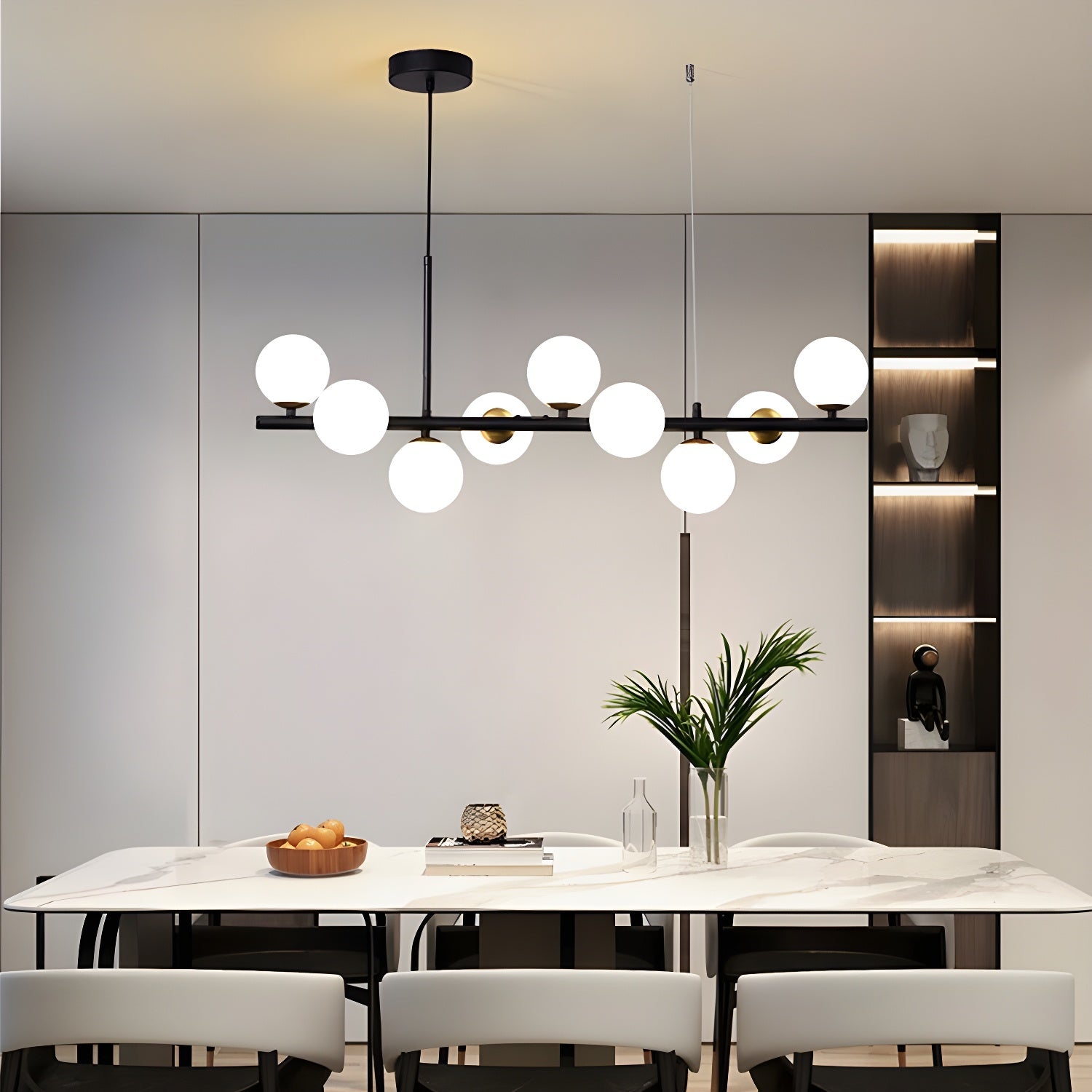 Lustra Kronleuchter Glas Kugel Gold 12-Licht-Letslighting