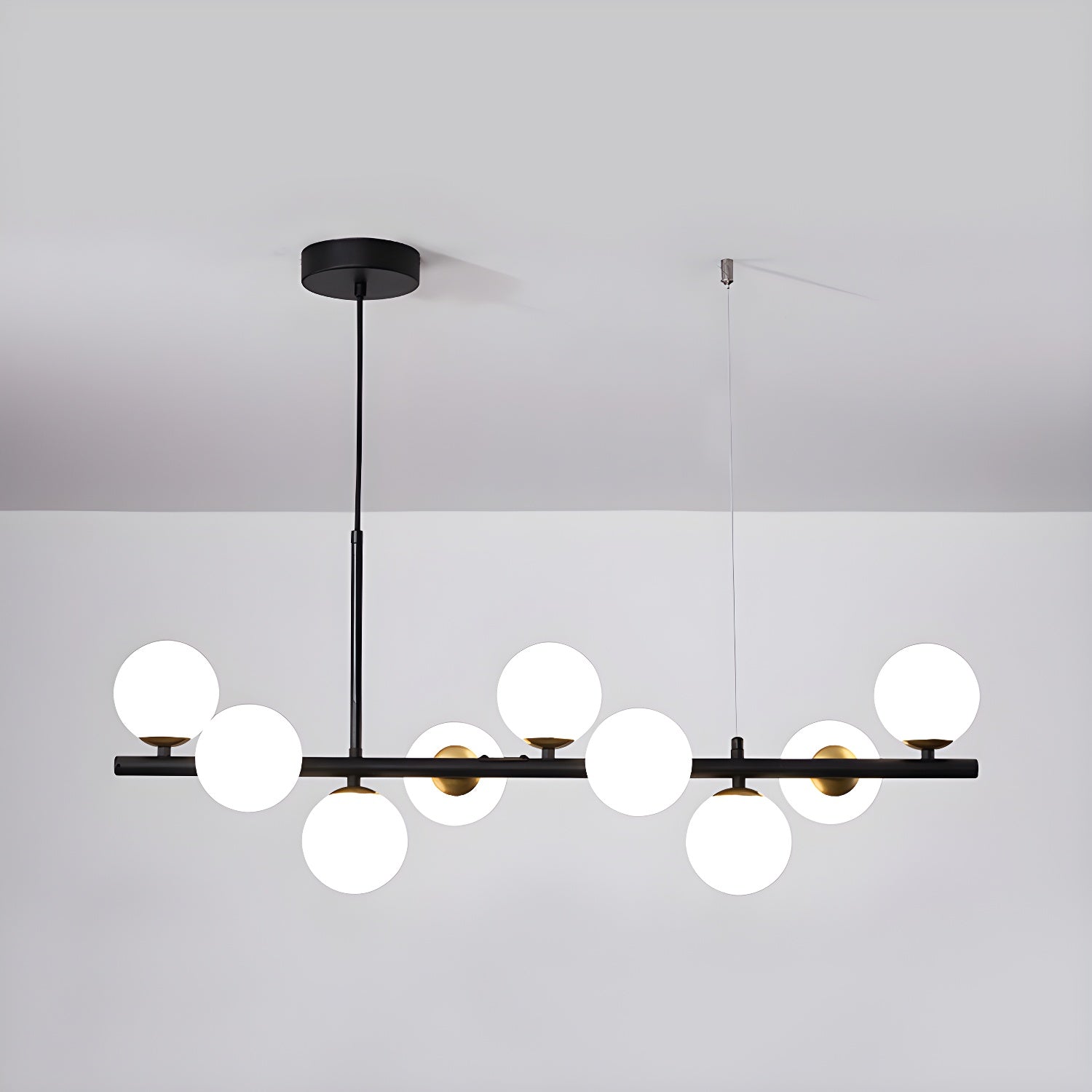 Lustra Kronleuchter Glas Kugel Gold 12-Licht-Letslighting