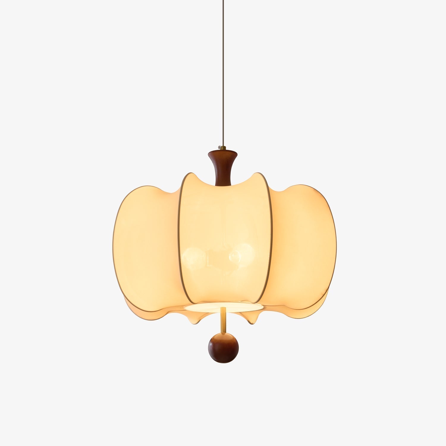 Calithra Stoff Holz Pendelleuchte-Letslighting