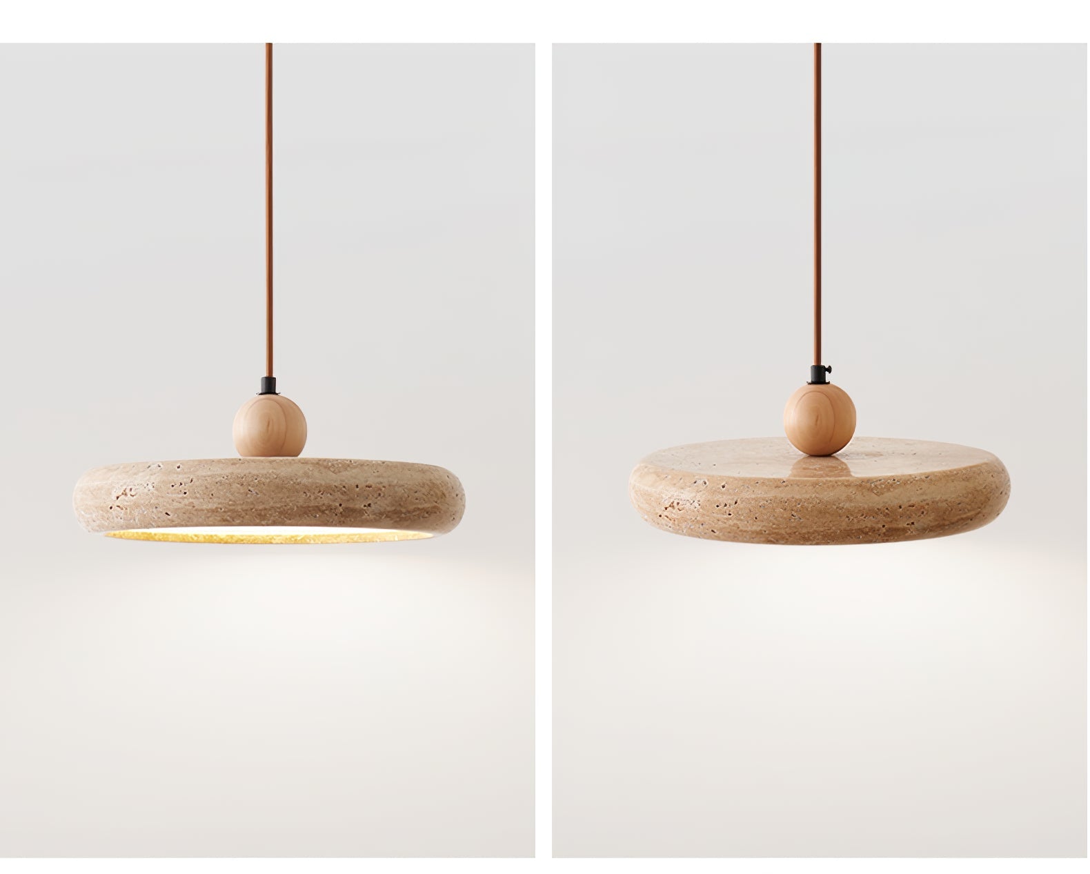 Zesolor Minimalist Travertine Pendant Light - Neutralighting