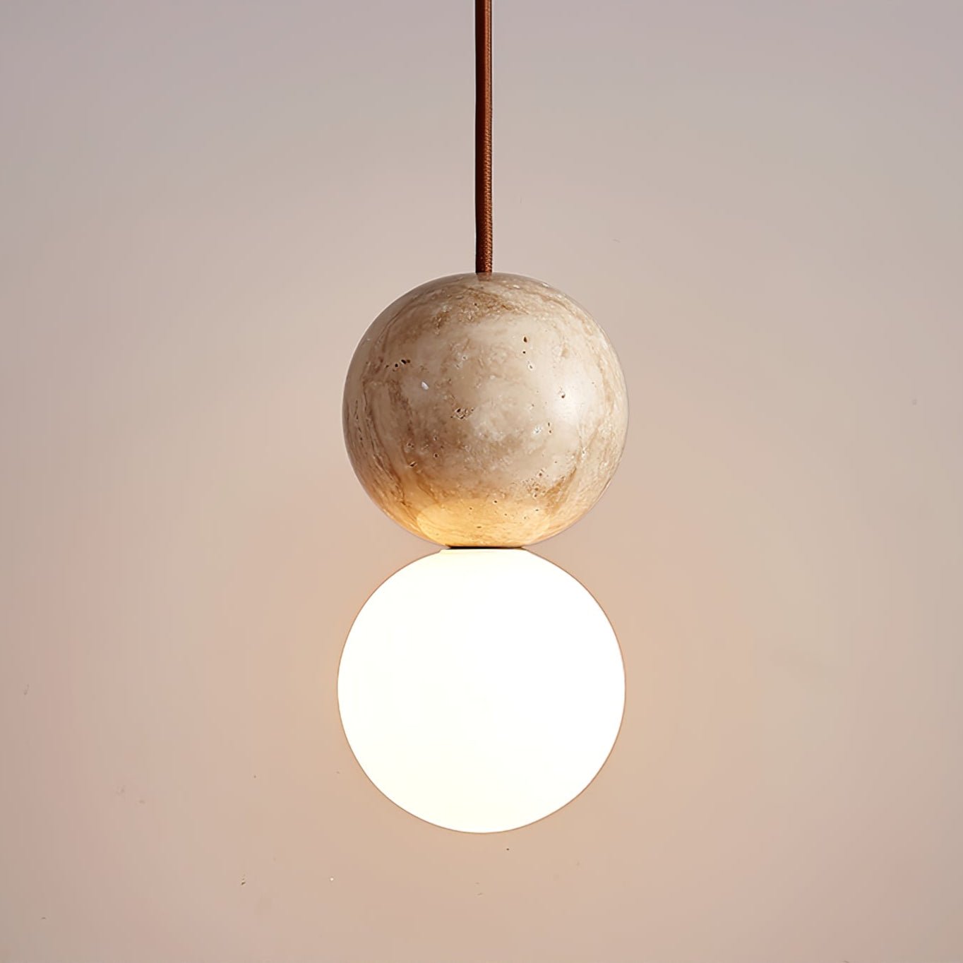Luna Travertine Pendant Light - Neutralighting