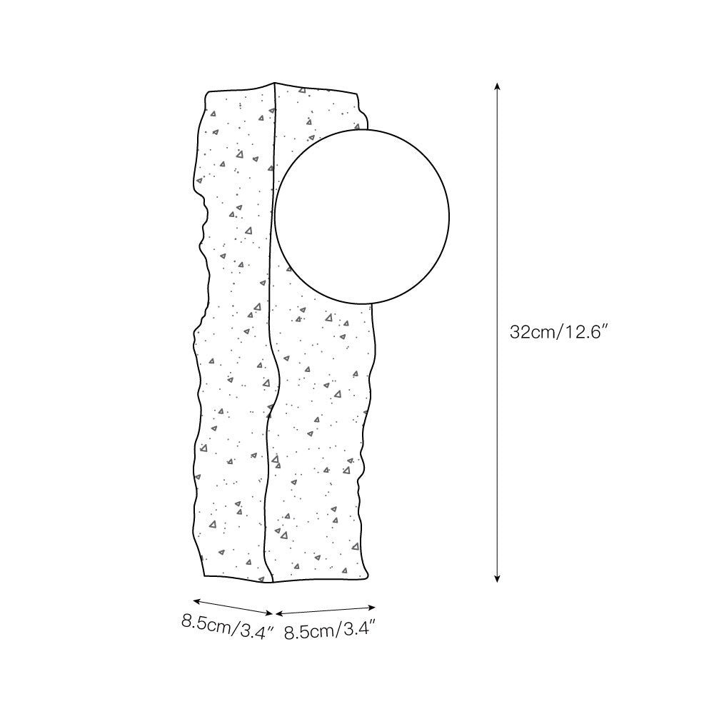 Aureum Modern Minimalist Glass Travertine Wall Lamp - Letslighting