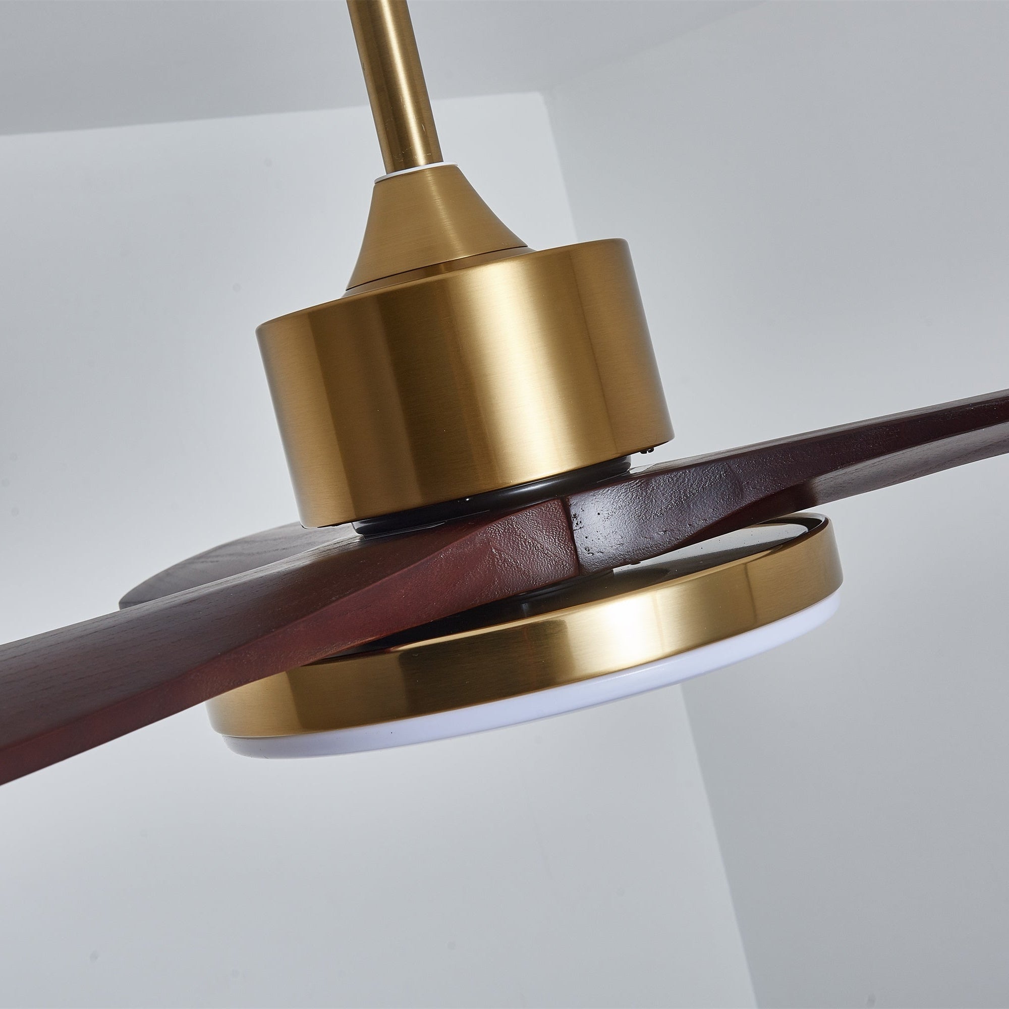 Xen Moderner Deckenventilator mit Licht, Nahaufnahme des Motorgehäuses
