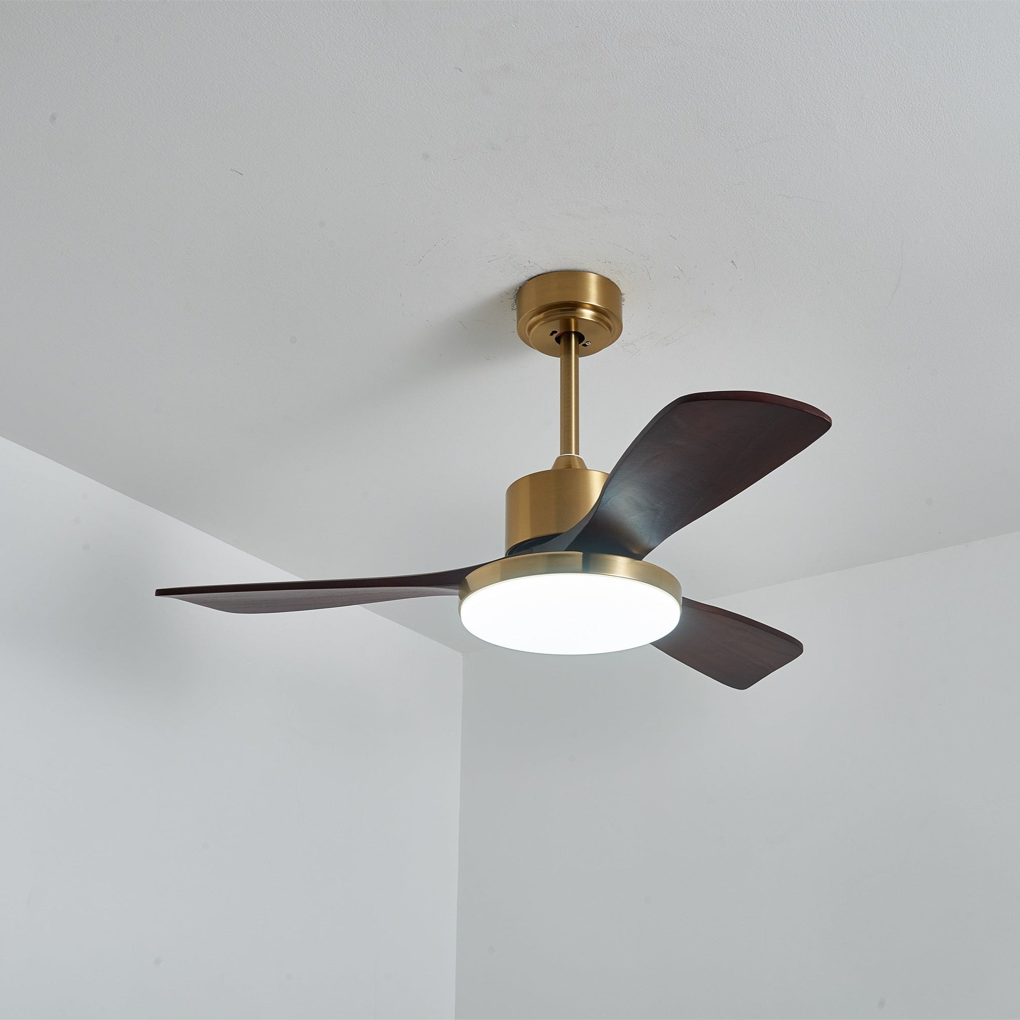 Abmessungen des Xen Modernen Deckenventilators mit Holz und Licht (Ø 91cm)