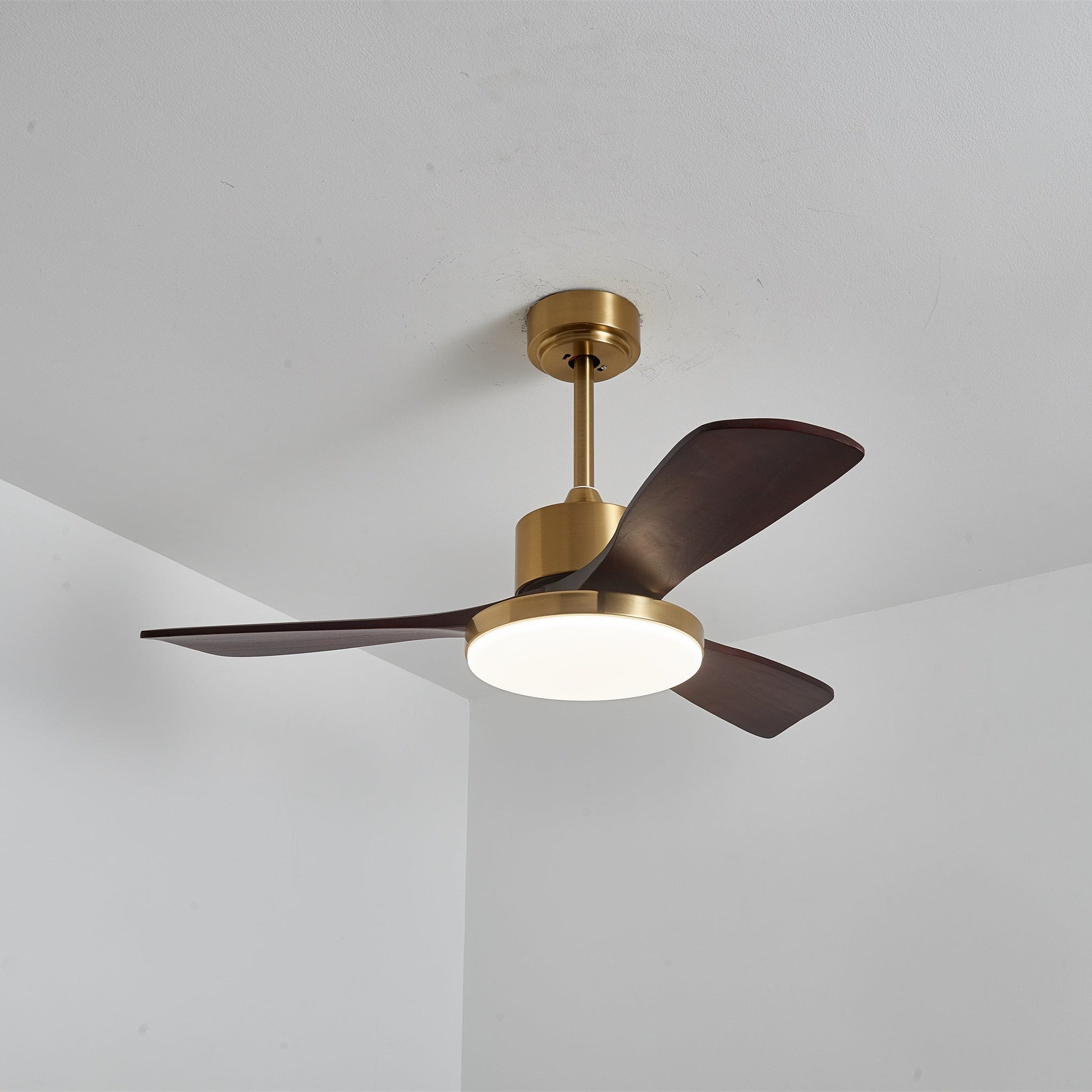 Xen Moderner Deckenventilator mit Licht, der einen Raum beleuchtet