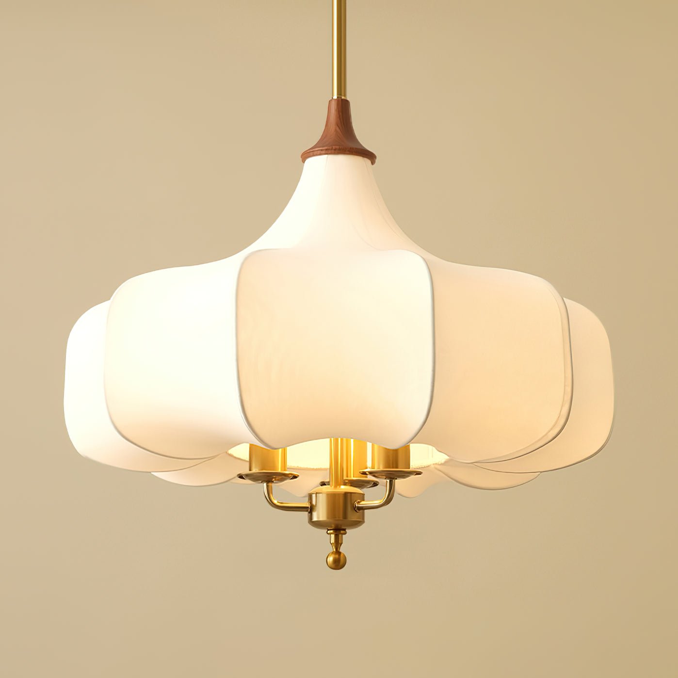 Fioren Stoff & Holz Pendelleuchte-Letslighting