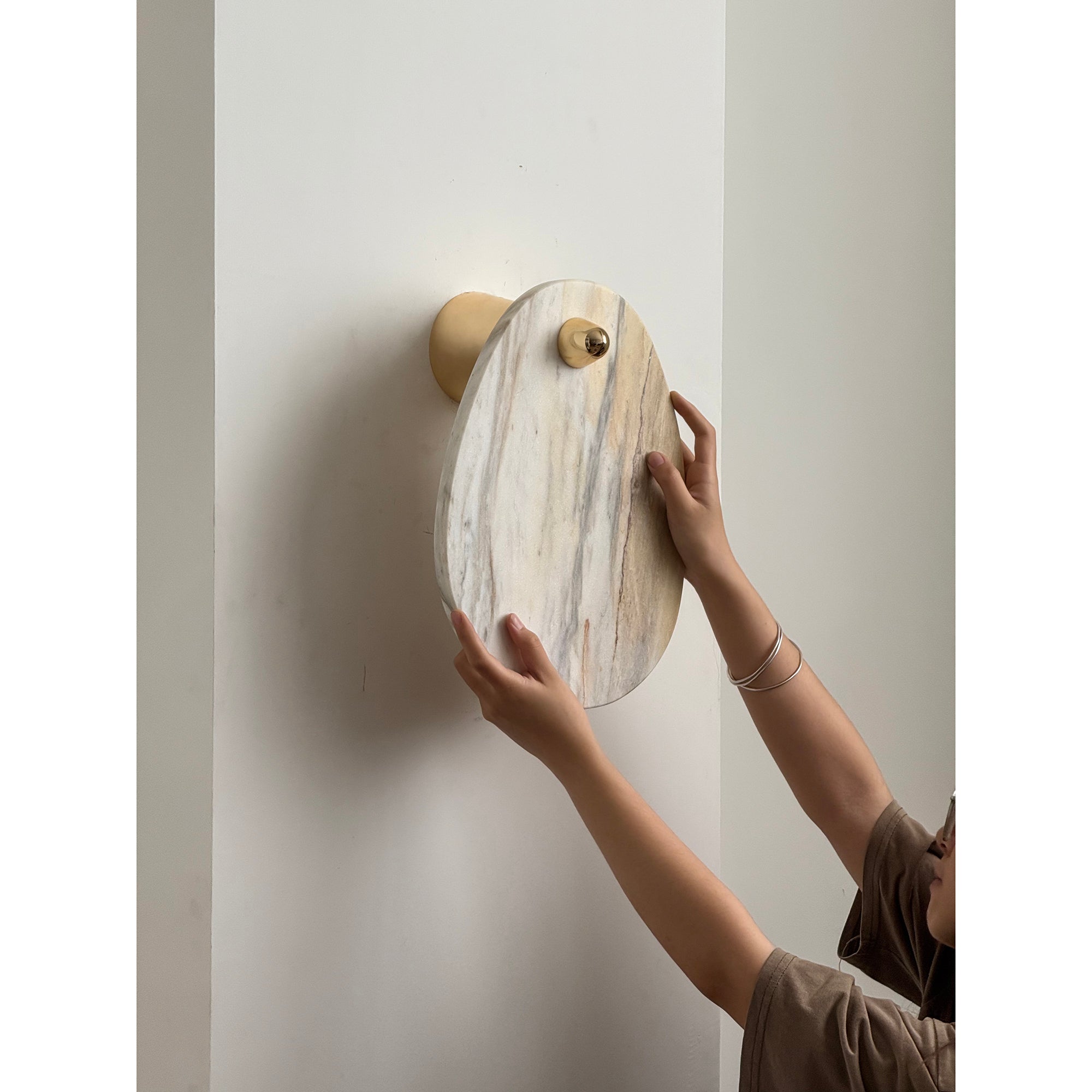 Norduvys Modern Luxurious Metal Marble Wall Lamp - Letslighting