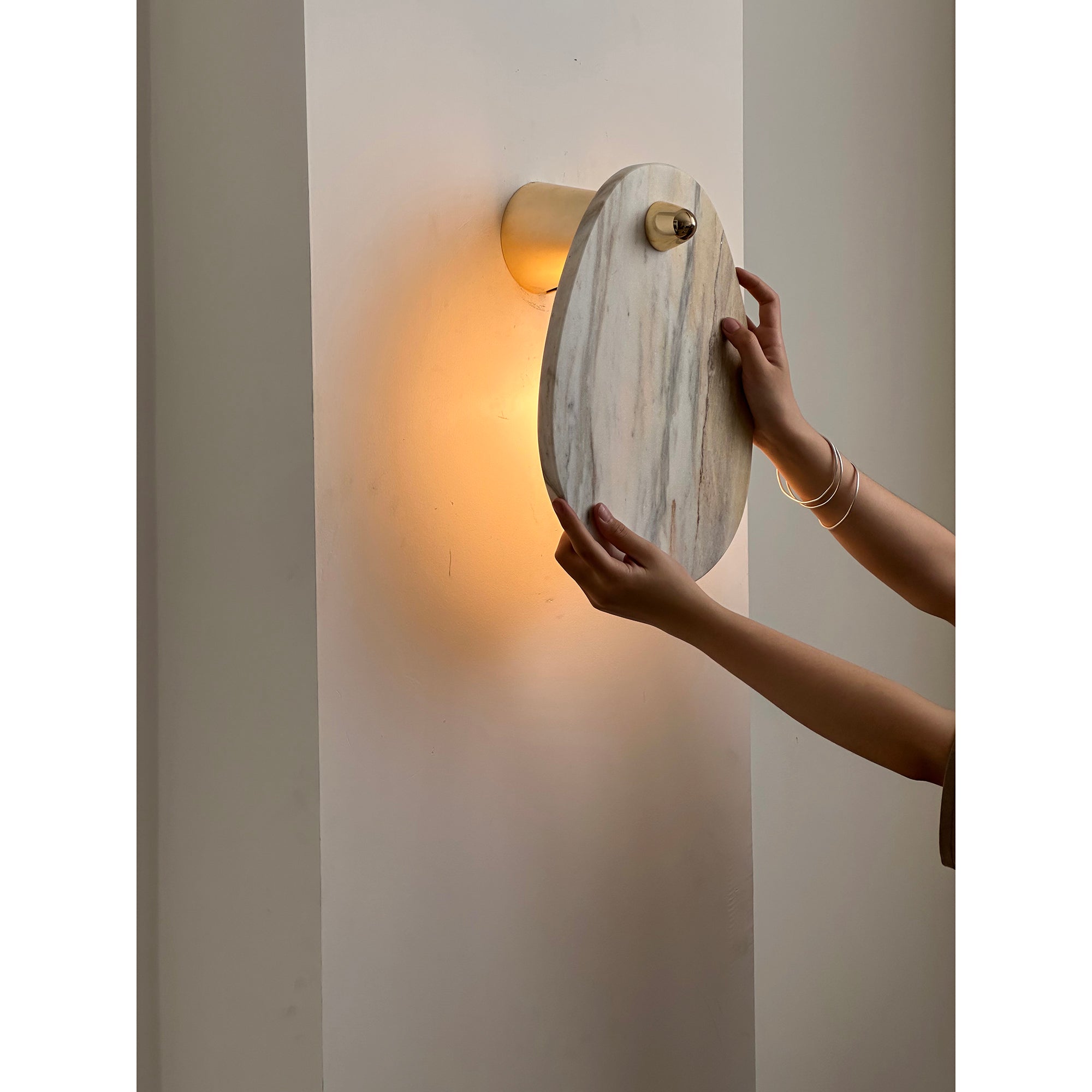Norduvys Modern Luxurious Metal Marble Wall Lamp - Letslighting
