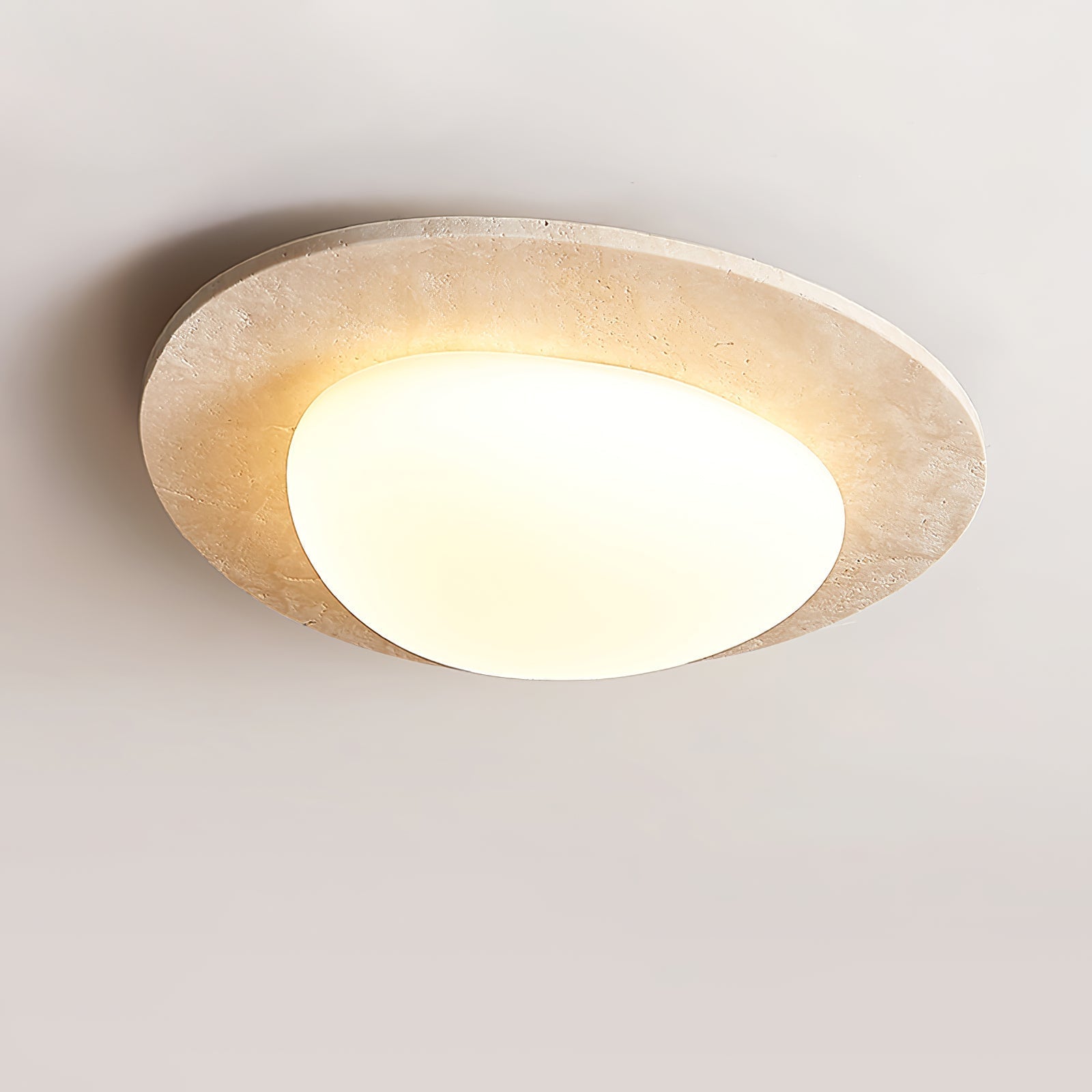 Orlaeisra Circular Travertine Ceiling Light - Neutralighting
