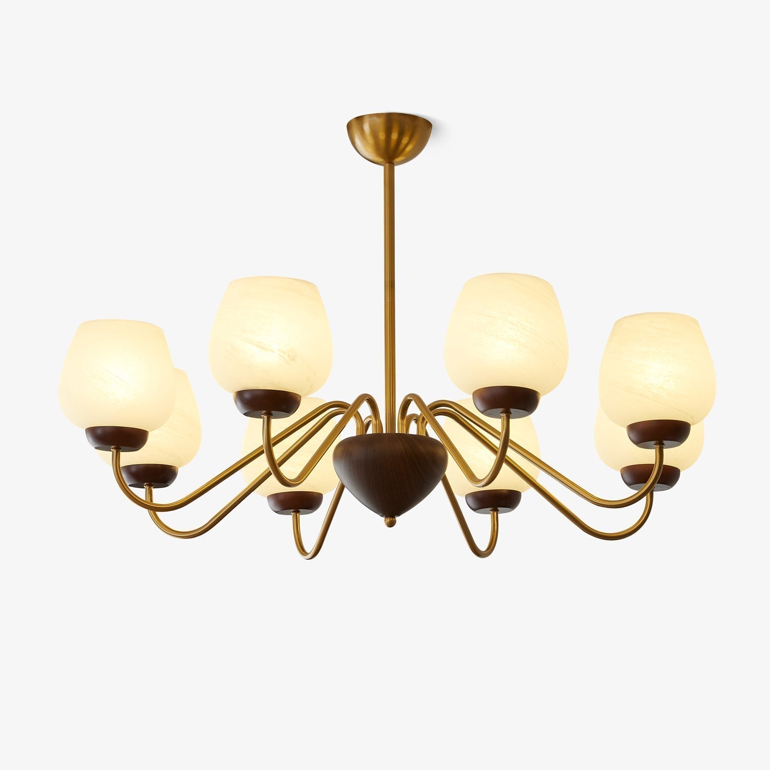 Sytheiel Premium Eleganz Holz Glas Kronleuchter-Letslighting
