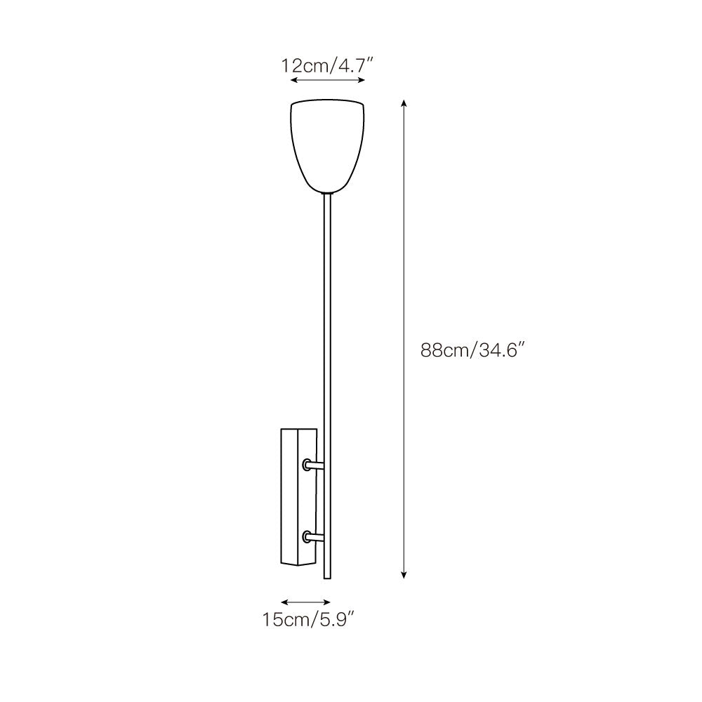 Kvennuvyo Modern Minimalist Walnut Metal Wood Wall Lamp - Letslighting