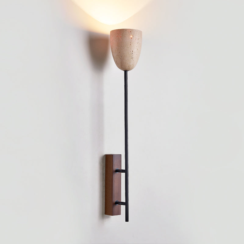 Kvennuvyo Modern Minimalist Walnut Metal Wood Wall Lamp - Letslighting