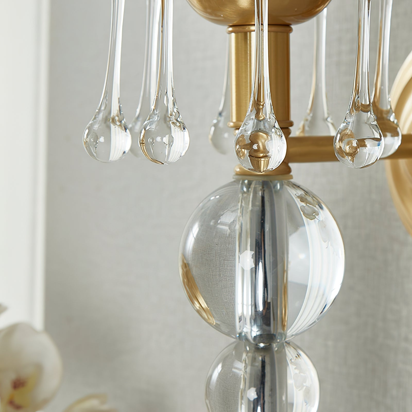 Qvistuvyh Postmoderne Luxus-Wandleuchte aus Stoff und Kristall-Letslighting