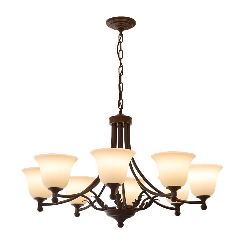 Elorira Traditioneller Eleganter Kronleuchter aus Bloom-Glas-Letslighting