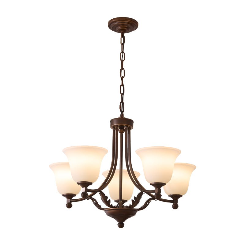 Elorira Traditioneller Eleganter Kronleuchter aus Bloom-Glas-Letslighting