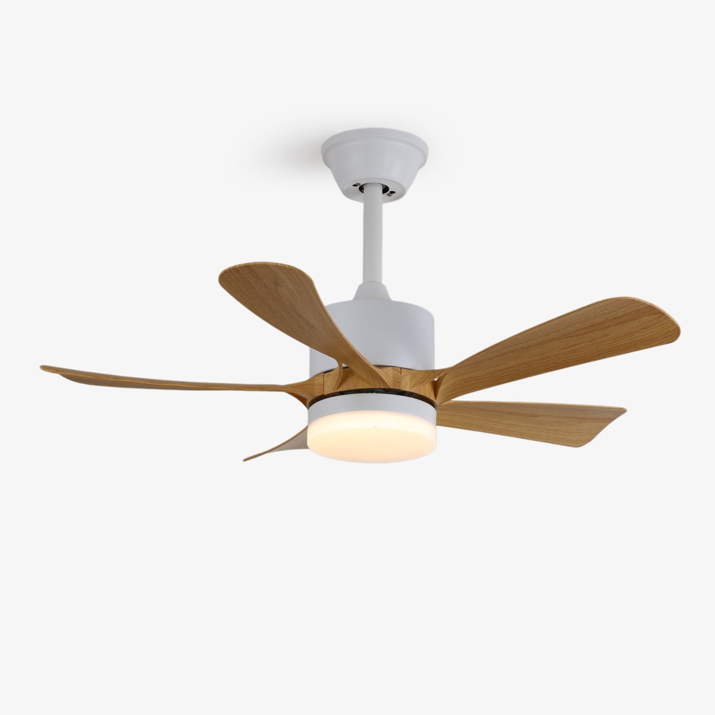 Sylven Moderner Deckenventilator mit Holzoptik und Licht, 42 Zoll Durchmesser