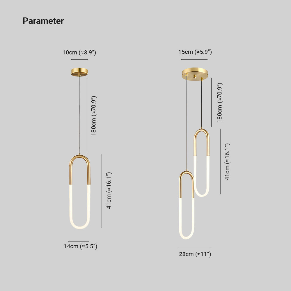 Avi Moderne minimalistische LED-Pendelleuchte, 2 Stile, Gold