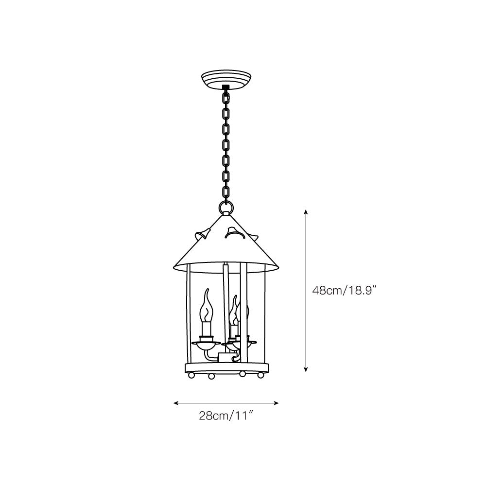 Tinduvyh Vintage Industrial Glas Laterne Pendelleuchte-Letslighting