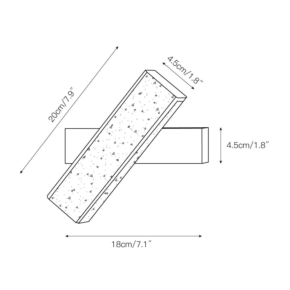 Ostruvyo Modern Minimalist Linear Walnut Travertine Wall Lamp - Letslighting