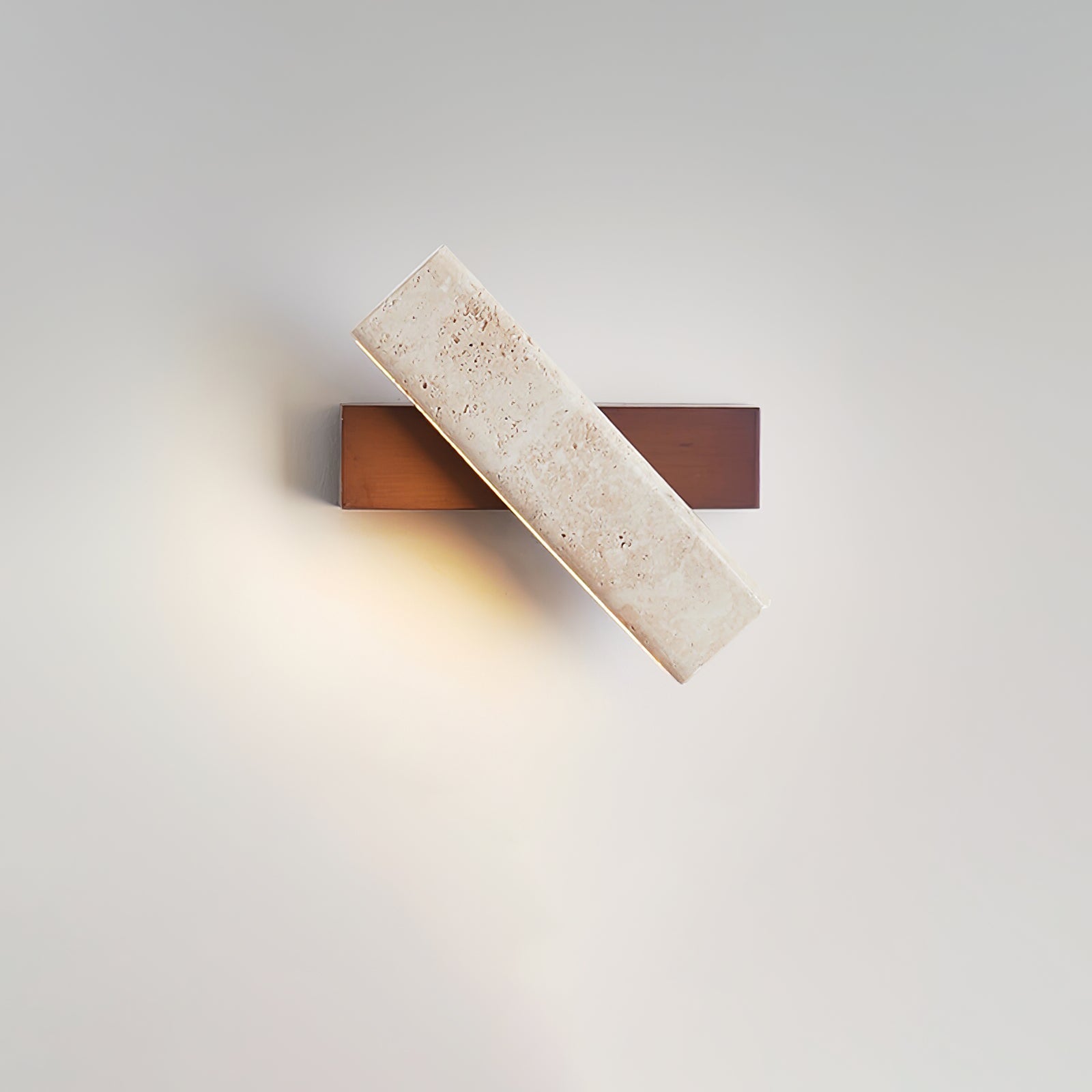 Esorora Rectangular Travertine Wall Light - Blowlighting