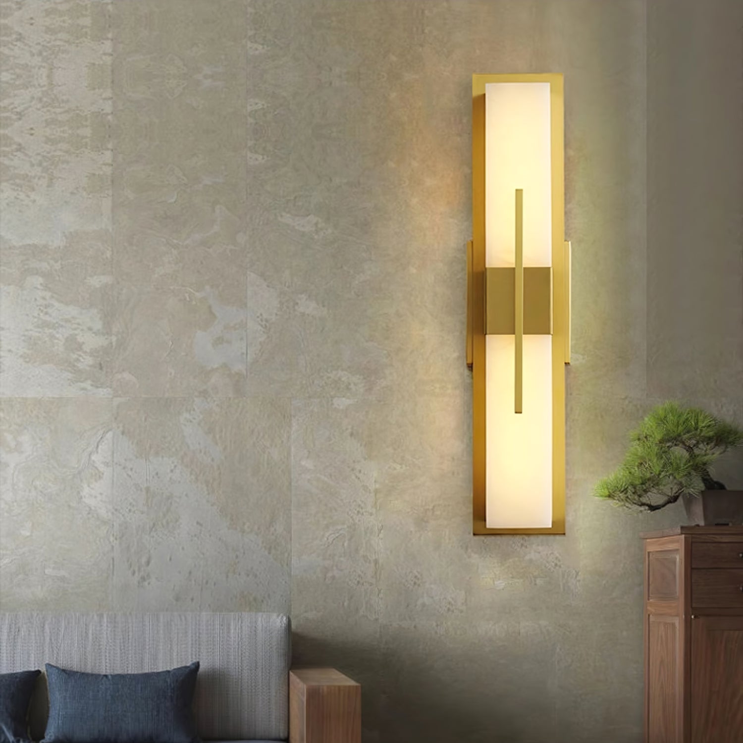 Lylirel Rectangular Alabaster Wall Light - Neutralighting