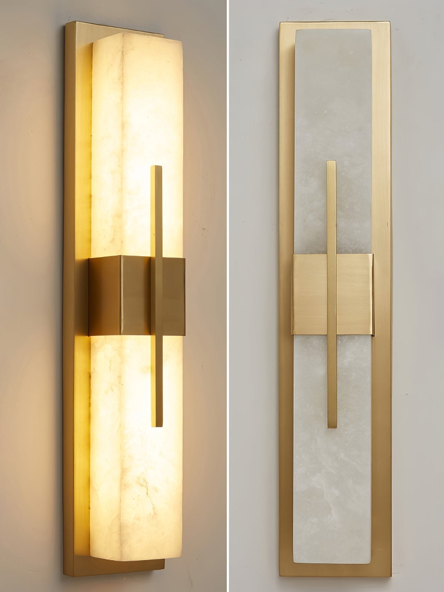 Lylirel Rectangular Alabaster Wall Light - Neutralighting