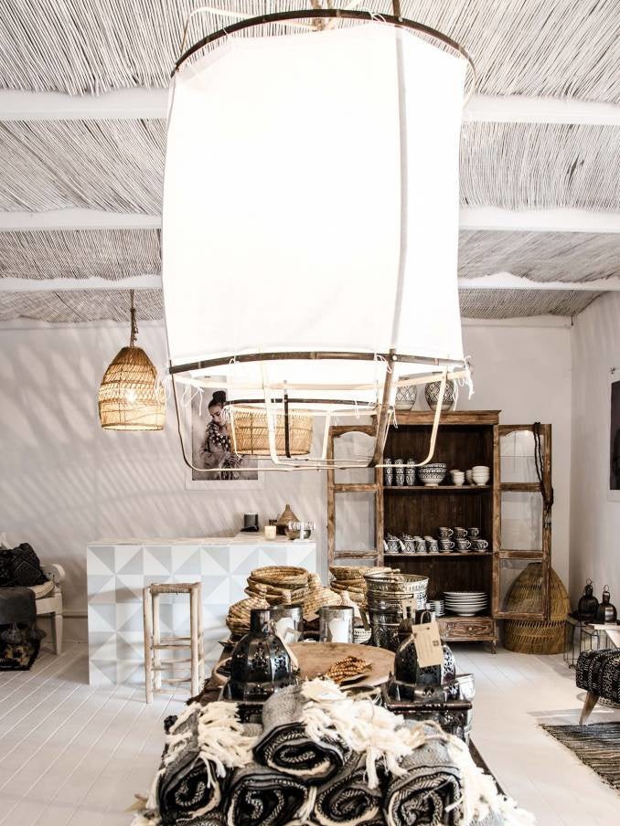 Lustra Pendelleuchte Lampe Bambus Schirm für Wohn Zimmer-Letslighting