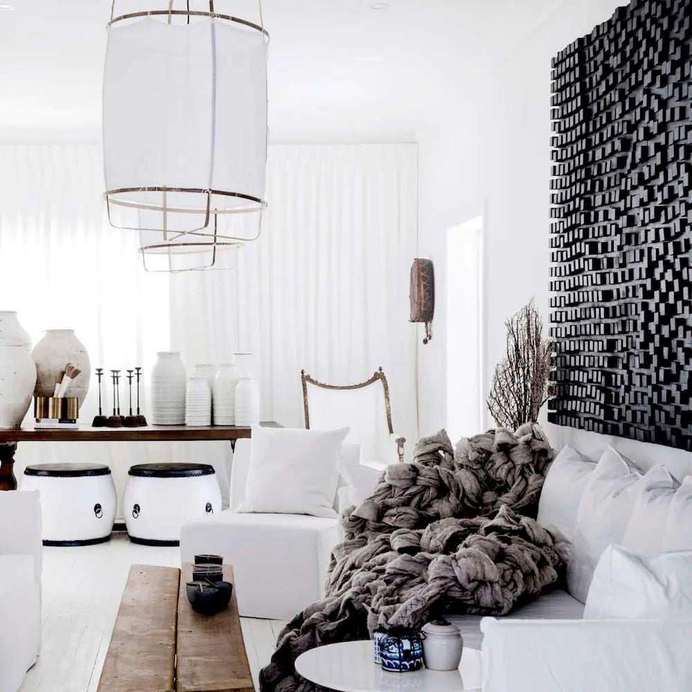 Lustra Pendelleuchte Lampe Bambus Schirm für Wohn Zimmer-Letslighting