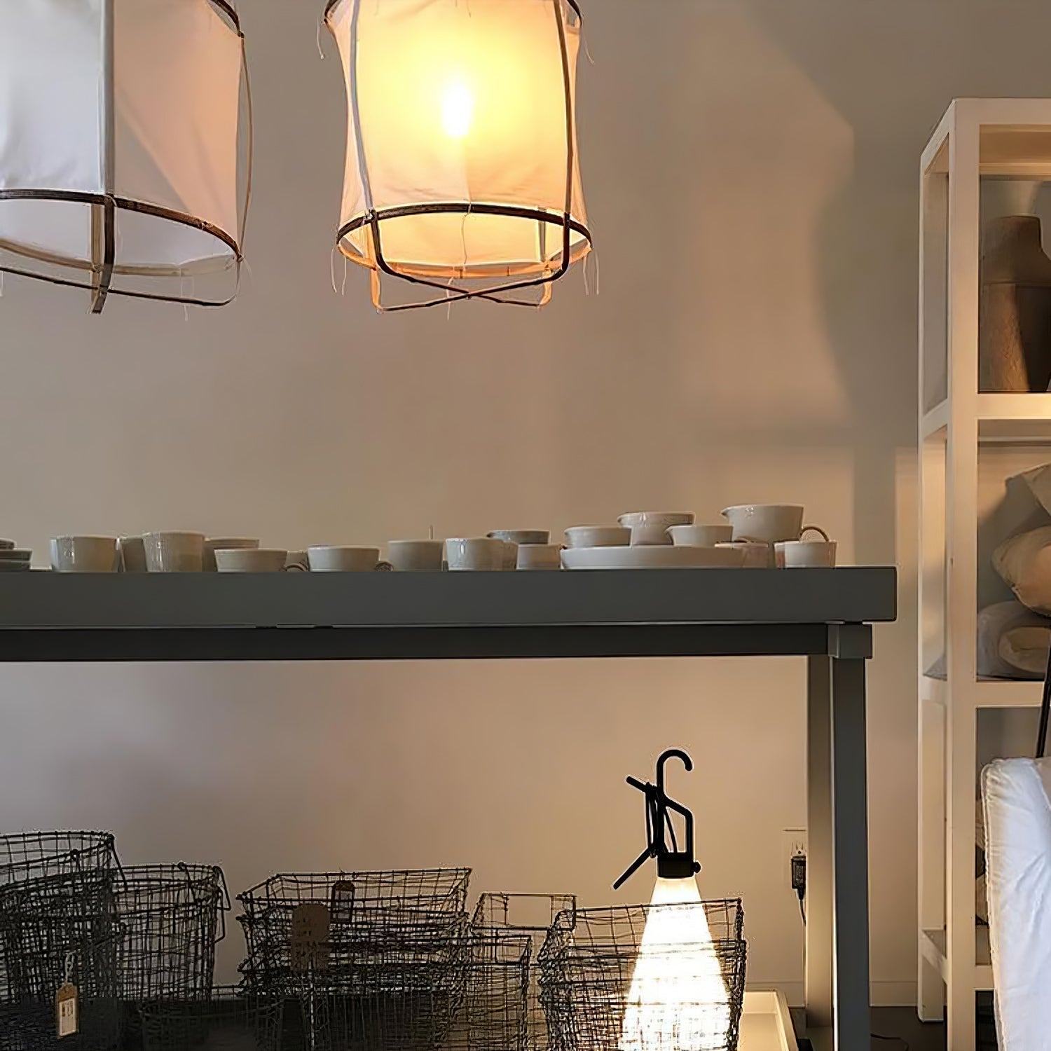 Lustra Pendelleuchte Lampe Bambus Schirm für Wohn Zimmer-Letslighting