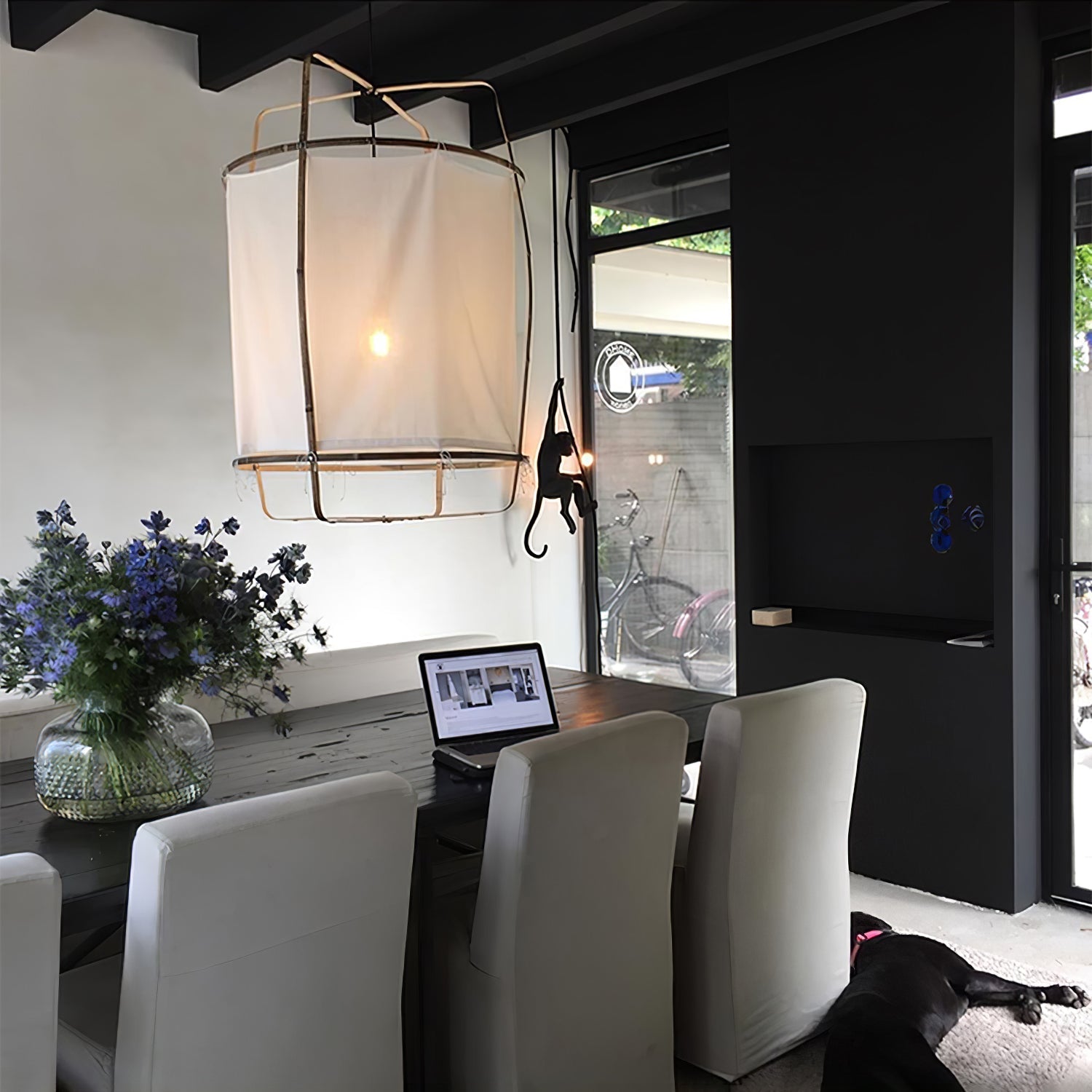 Lustra Pendelleuchte Lampe Bambus Schirm für Wohn Zimmer-Letslighting