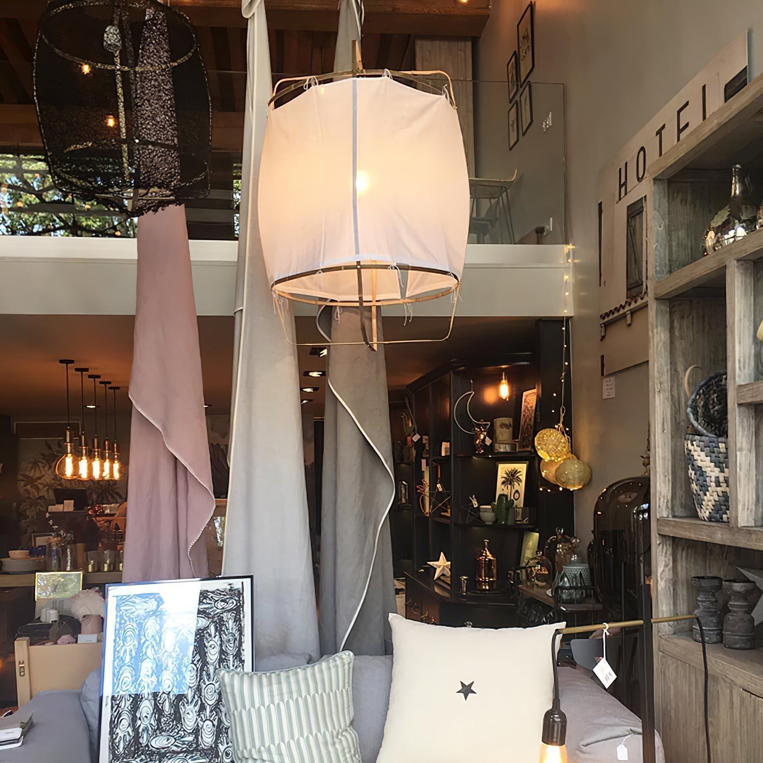 Lustra Pendelleuchte Lampe Bambus Schirm für Wohn Zimmer-Letslighting