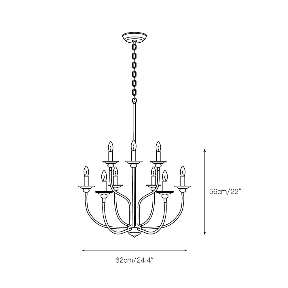 Ayada Eleganter Vintage-Kronleuchter aus Messing-Letslighting