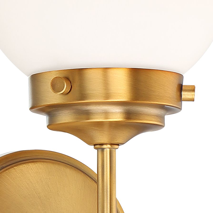Waegnuvyh Wandleuchte aus Messing und Glas-Letslighting