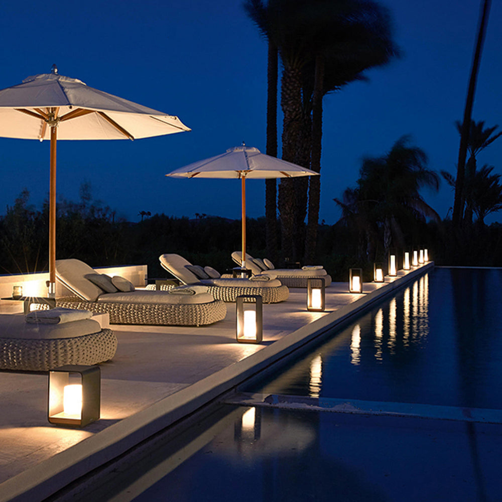 Ray Außenstehleuchte Minimalistisch Quadrat LED Metall Garten Flur