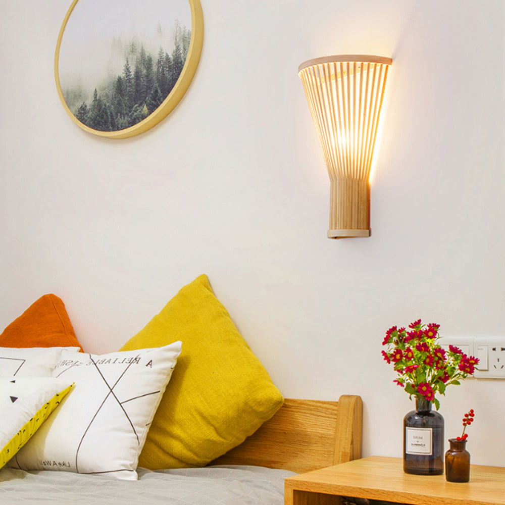 Muto Design LED Wandleuchte Innen Treppenhaus/Wohnzimmer Rattan