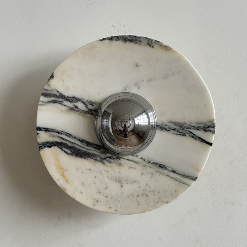 Alter Modern Minimalist Round Marble Metal Sconce Wall Lamp - Letslighting