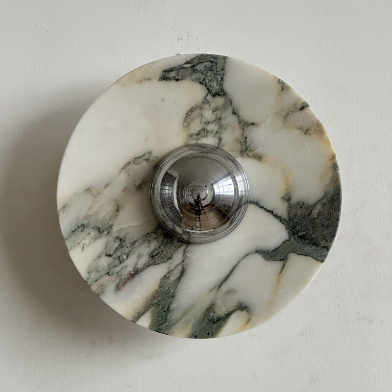 Alter Modern Minimalist Round Marble Metal Sconce Wall Lamp - Letslighting