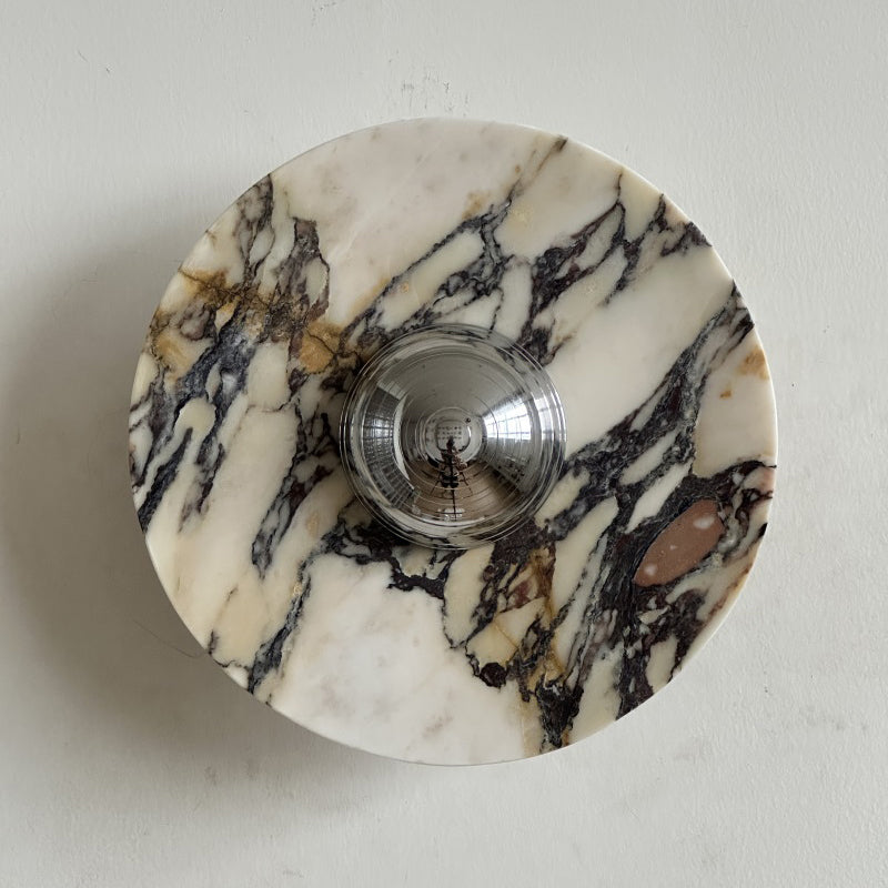 Alter Modern Minimalist Round Marble Metal Sconce Wall Lamp - Letslighting