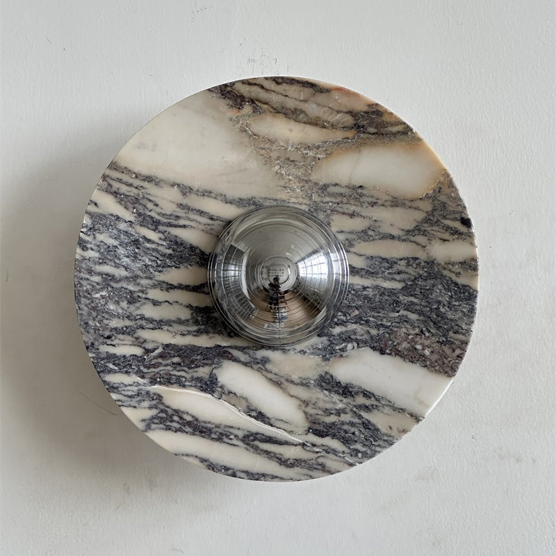 Alter Modern Minimalist Round Marble Metal Sconce Wall Lamp - Letslighting