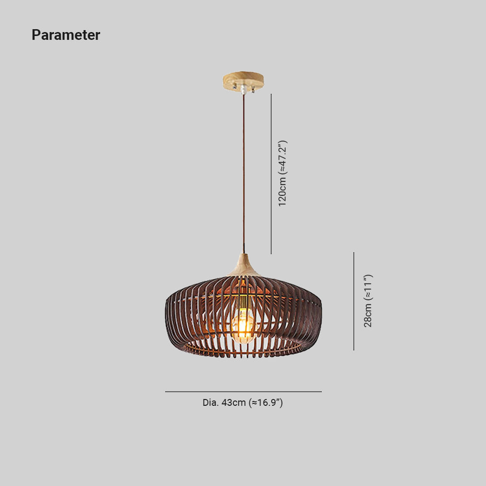 Muto Nordic Japanese Pendelleuchte Holz Schlafzimmer/Wohnzimmer