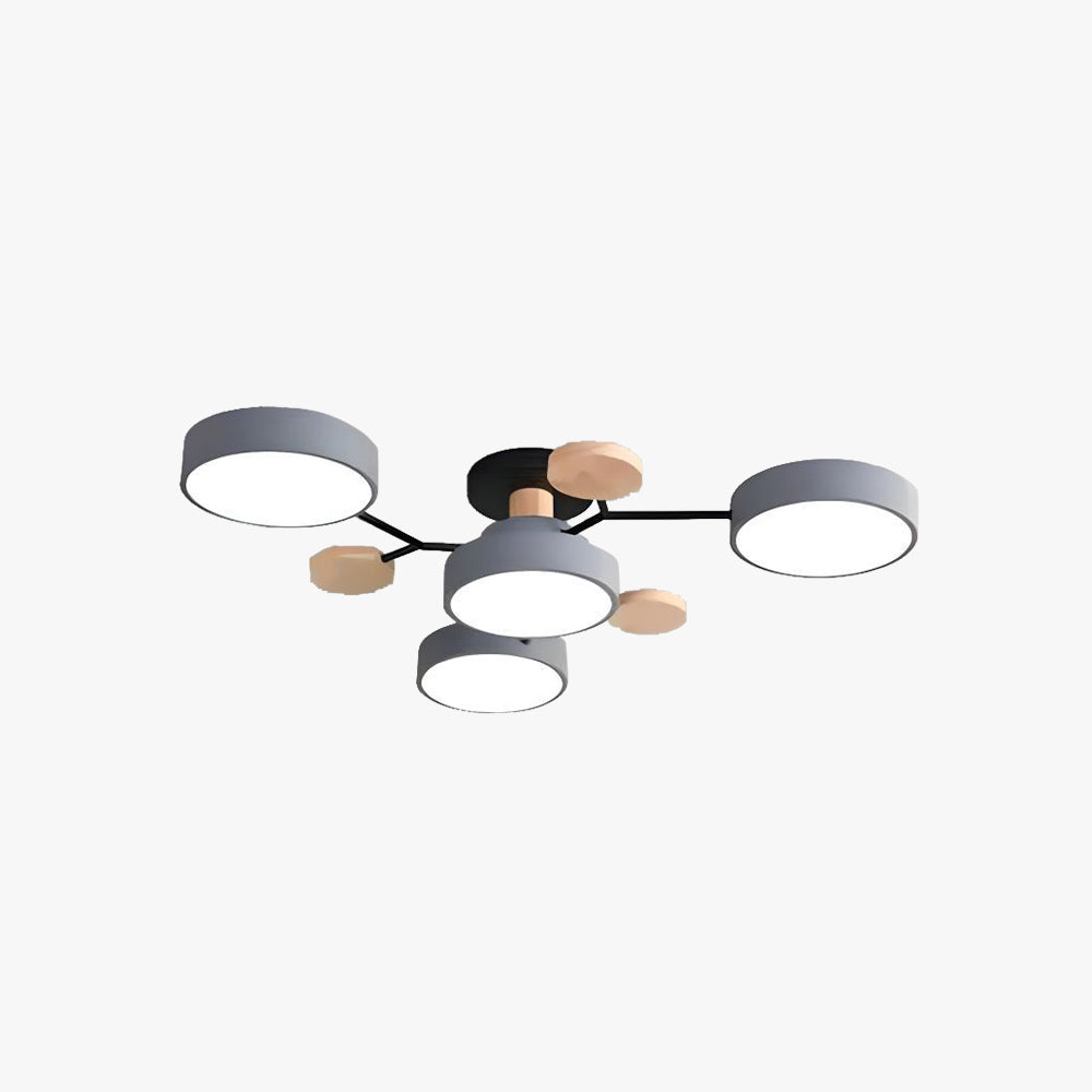 Arisha Geometrische Flush Mount Deckenleuchte Acryl/Holz Wohnzimmer
