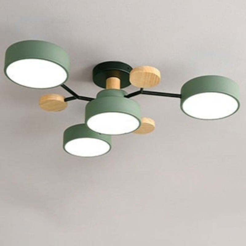 Arisha Geometrische Flush Mount Deckenleuchte Acryl/Holz Wohnzimmer