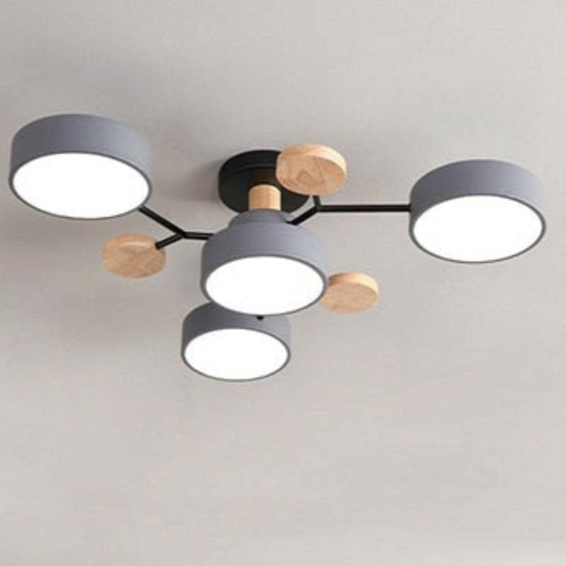 Arisha Geometrische Flush Mount Deckenleuchte Acryl/Holz Wohnzimmer