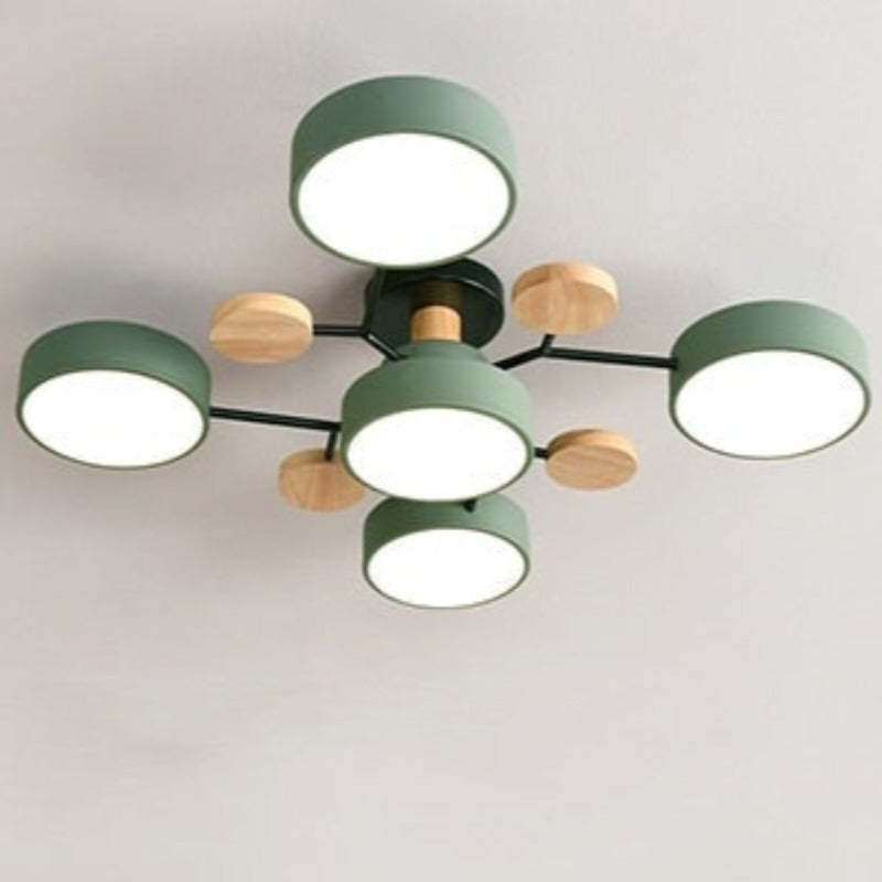 Arisha Geometrische Flush Mount Deckenleuchte Acryl/Holz Wohnzimmer