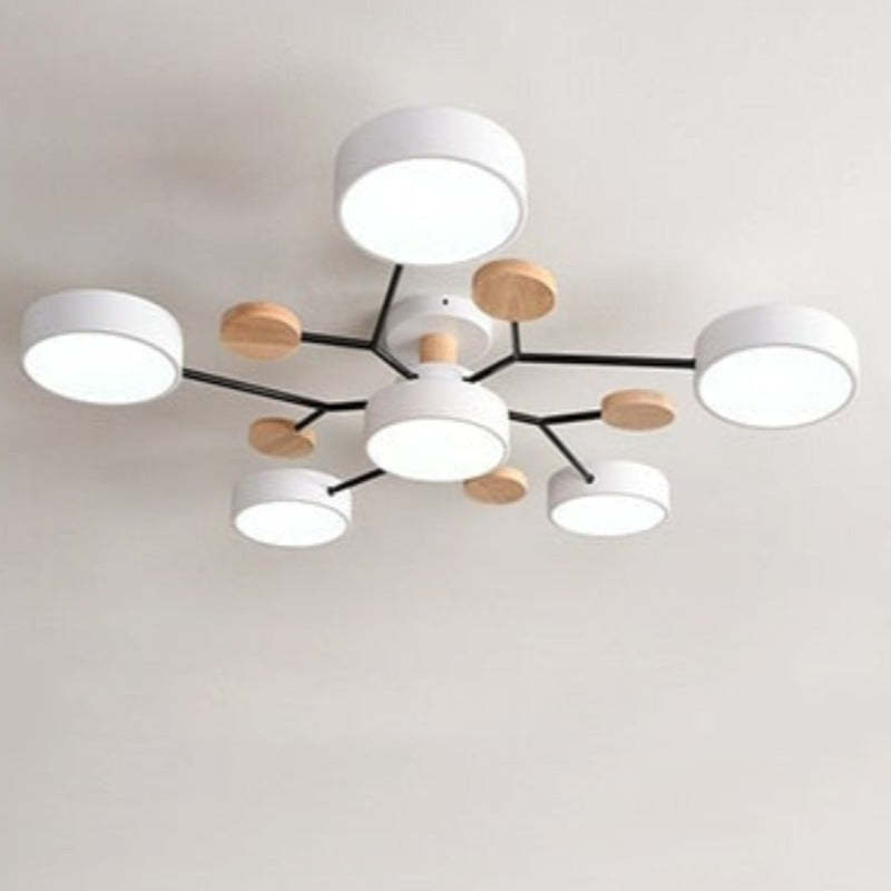 Arisha Geometrische Flush Mount Deckenleuchte Acryl/Holz Wohnzimmer