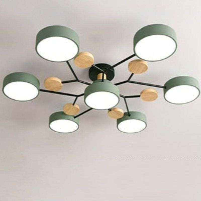 Arisha Geometrische Flush Mount Deckenleuchte Acryl/Holz Wohnzimmer