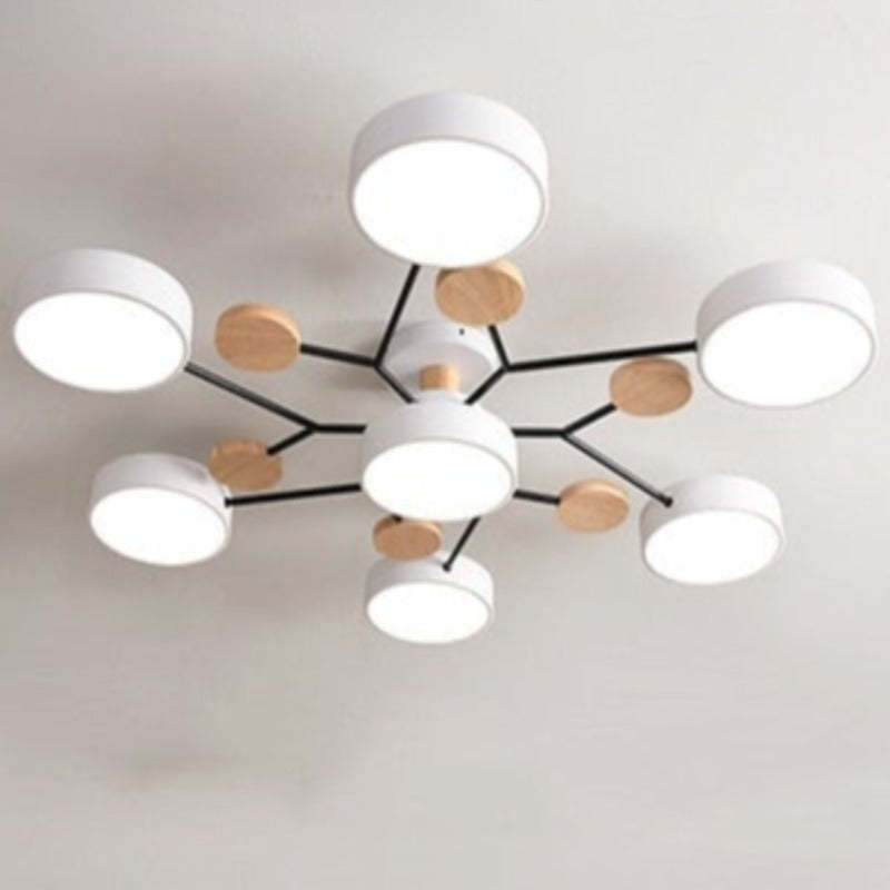 Arisha Geometrische Flush Mount Deckenleuchte Acryl/Holz Wohnzimmer